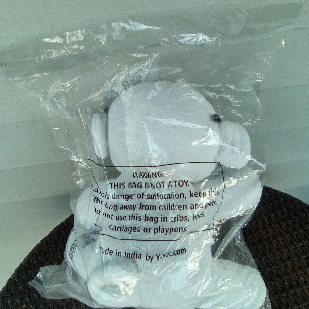 NORWEGIAN TOWEL MONKEY PICTURE HOLDER White Teddy Bear with Sunglasses